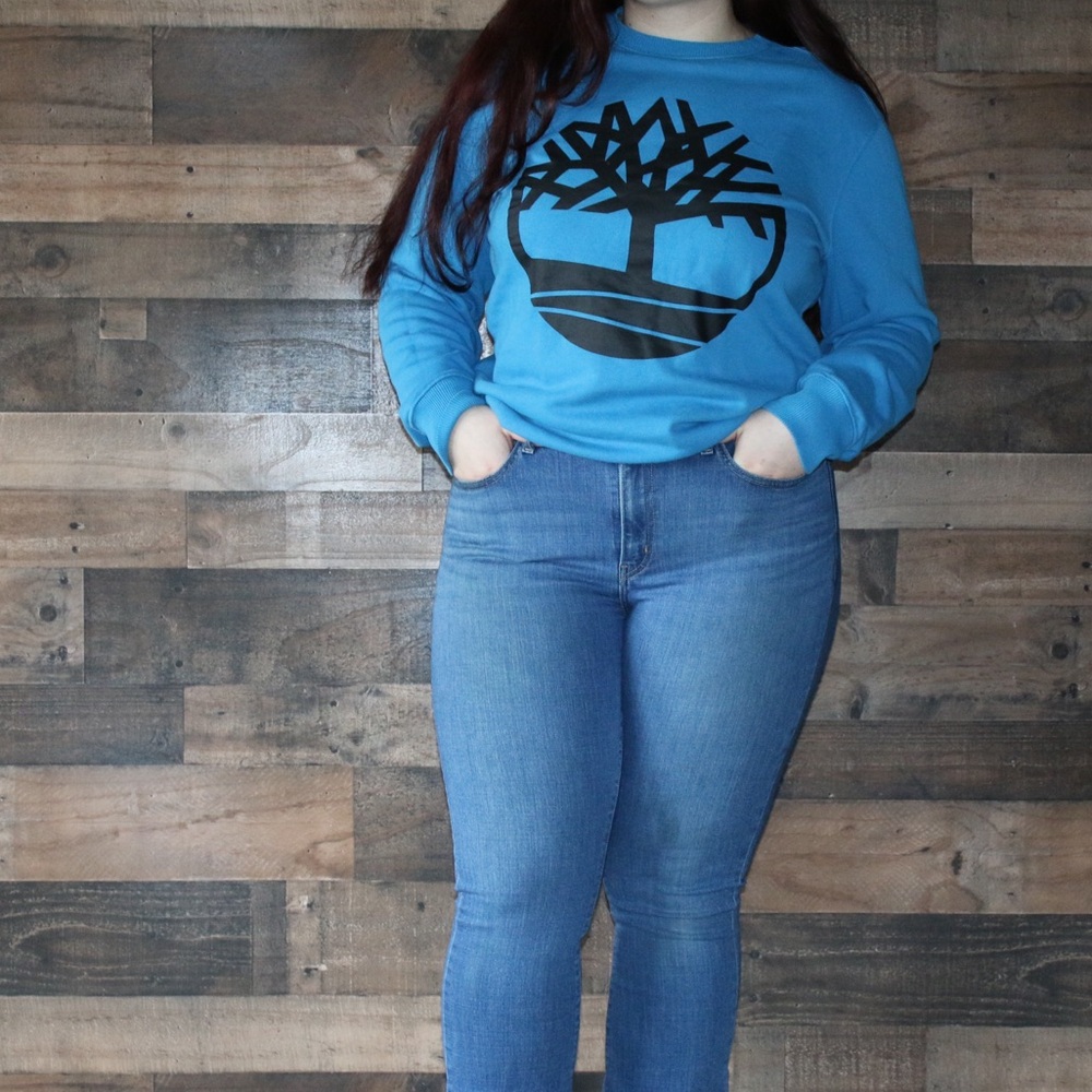 Blue Timberland Sweatshirt with Logo